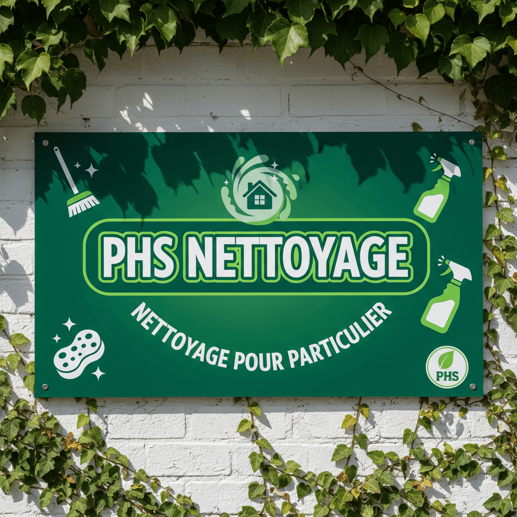 Pancarte verte phs nettoyage pour tout les particuliers