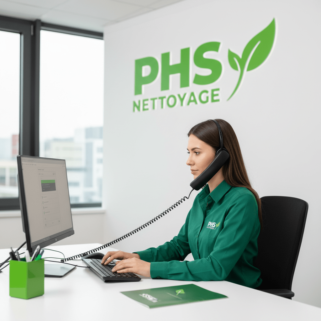 Standardiste qui répond au téléphone