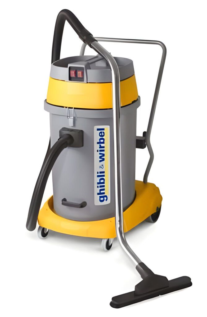 Aspirateur eau et poussière gris et jaune