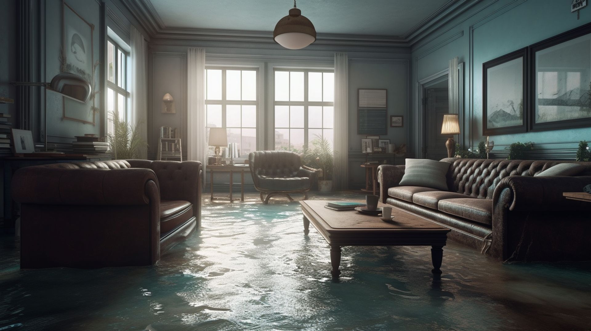 Maison remplit d'eau suite à une innondation