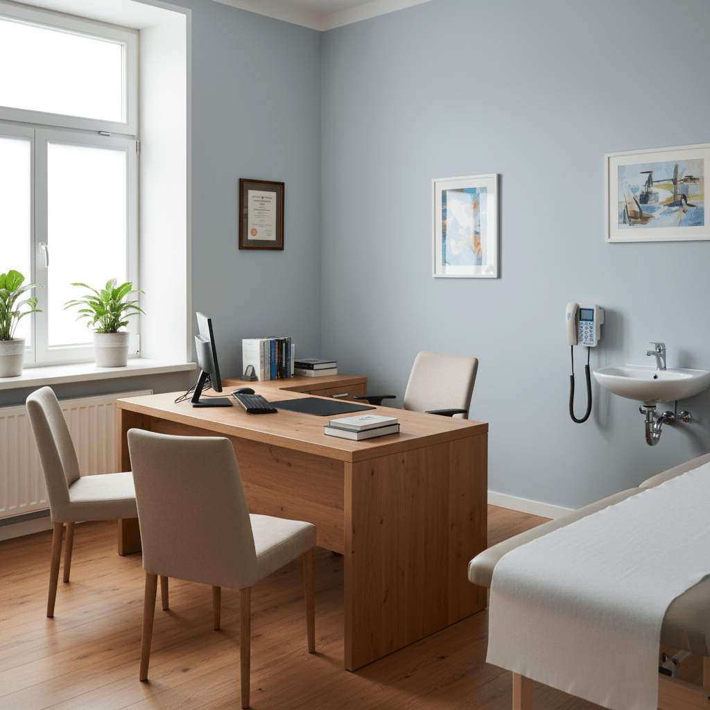 Salle de soins vide d'un medecin